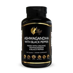 Organic Ashwagandha w/Black Pepper – Brand: Coco March – exp: 12/2029 – 1300 mg