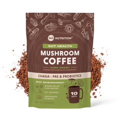 Instant Mushroom Coffee with Chaga Superfood Mushroom and Prebiotics, Probiotics