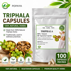 100% Natural Triphala Capsules / 100 Vegetarian Capsules / Made in Thailand