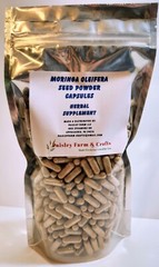 Moringa Seed Powder Capsules – Non GMO – Made Fresh on Demand!