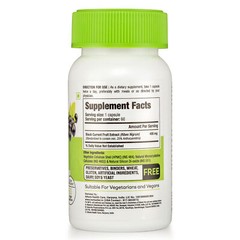 Black Currant Extract 200mg Capsules 25% Anthocyanidins Improves Eye Skin Health