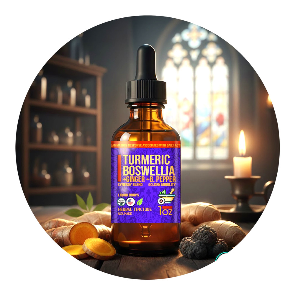 Joint & Mobility Support Drops – 1:3 Potency Turmeric Boswellia Ginger Tincture