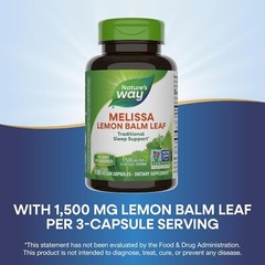 Melissa Lemon Balm Leaf 1500 Mg Super Concentrated Sleep Aid, 100 Veg Capsules