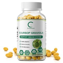 Soursop Graviola Capsules Leaf & Fruit Extract 120 Capsules High Potency 1000mg