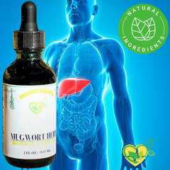 Mugwort Herb Non-Alcohol Extract Natural Organic Liquid Herbal Drops Liver 2 oz