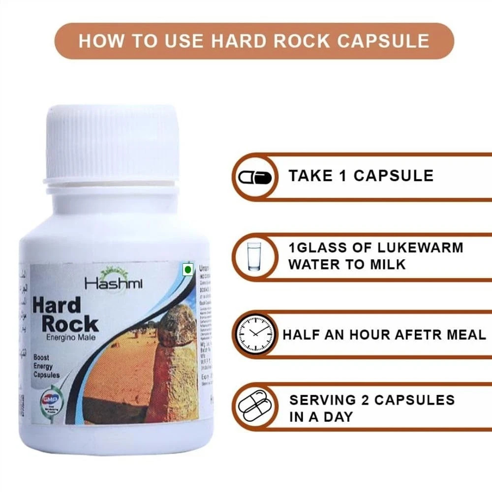 Hard Rock Men’s Botanical Wellness Capsules Daily Herbal Supplement