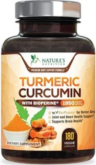 Turmeric Curcumin Highest Potency 95% 1950mg with BioPerine Black Pepper Extract