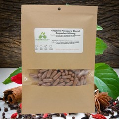 USDA Certified Organic Pressure Blend 500mg and 650mg vegetarian or pullulan