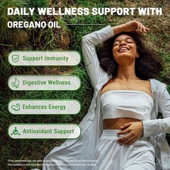 Resilia Softgels with Black Seed Oil 6000mg – Organic Oregano Oil Capsules fo…
