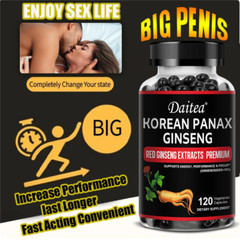 Korean Red Ginseng Root Capsules, 1000 mg, 120 Caps, Energy, Performance & Focus
