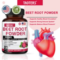 Beet Root Powder 5000mg Supports Blood Circulation and Immune System Health
