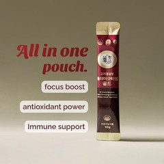 Korean Red Ginseng Shot – 15mg Ginsenosides – 100 Packets – Boost Energy & Immun