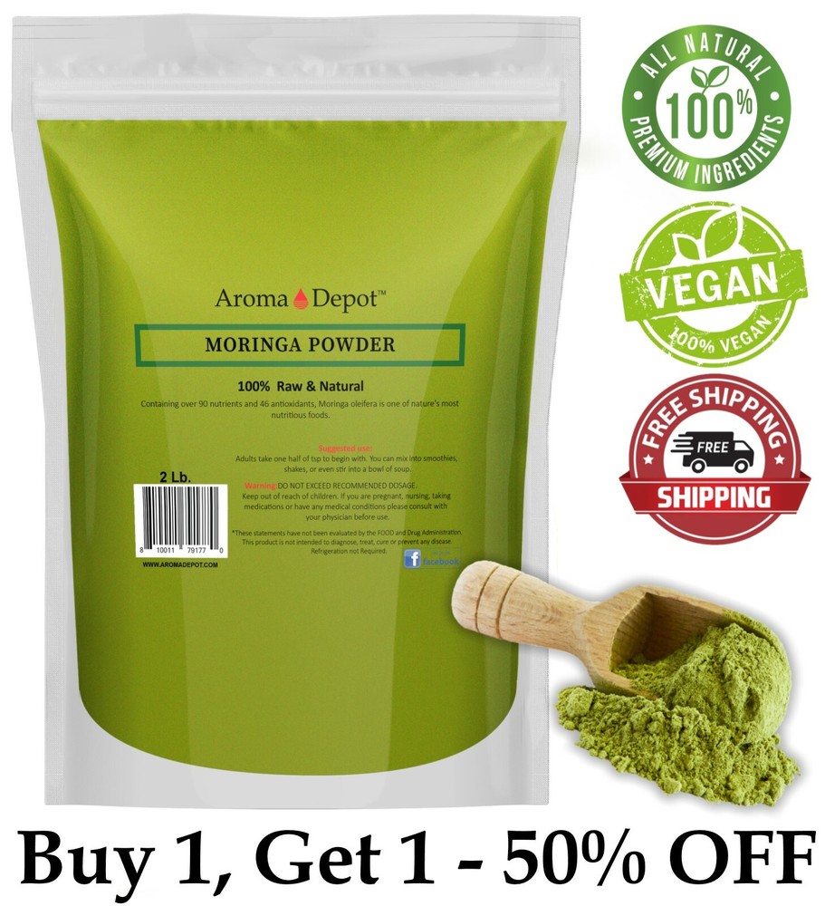 2lb / 32 oz Moringa oleifera Leaf Powder 100% Pure Natural Superfood Vegan lot