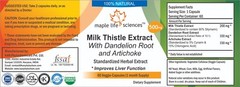 Milk Thistle (Silymarin) Dandelion Root Artichoke Capsules For Liver Detox