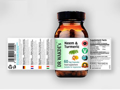 DR WAKDE’S Neem & Turmeric Capsules | 60 Veg Caps | Ayurvedic Supplement | Ve…