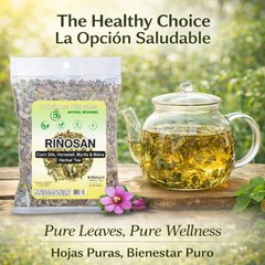 Riñosan Herbal Tea – 4 oz (113g) – Corn Silk, Horsetail, Myrtle & Malva – Caffei
