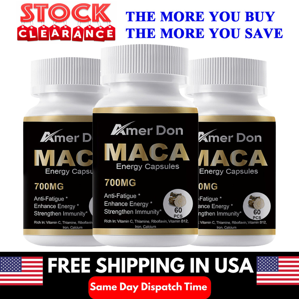 Black Maca Capsules – Testosterone Booster, Support, Energy, Endurance, Desire