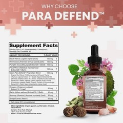 Drops Liquid Black Walnut Cleanse for Humans Soursop Garlic Para Wormwood Defend