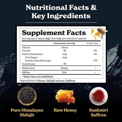 Better Alt Pure Himalayan Shilajit Sticks with 30sticks Honey, Naturally Sweeter