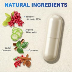 Berberine with Ceylon Cinnamon Supplement Liquid Drops + Bitter Melon Extract
