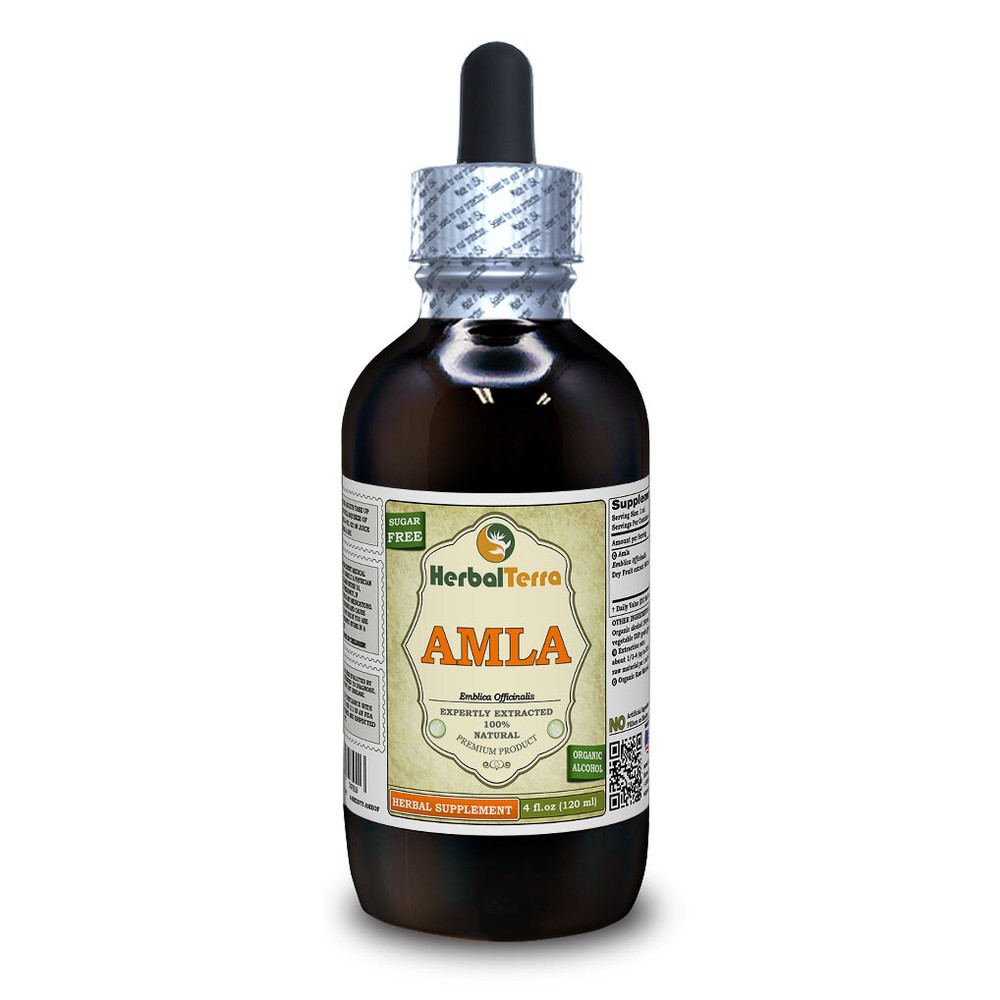Amla (Emblica Officinalis) Tincture, Organic Dried Fruit Liquid Extract