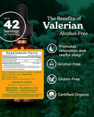 Herb Pharm Organic Valerian Root Liquid Extract, Alcohol-Free: 1 Fl Oz.Free Ship