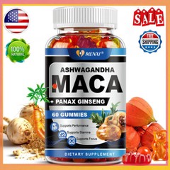 MENXI Maca + Ginseng Gummies – Hormonal Harmony & Natural Energy Complex 60pcs