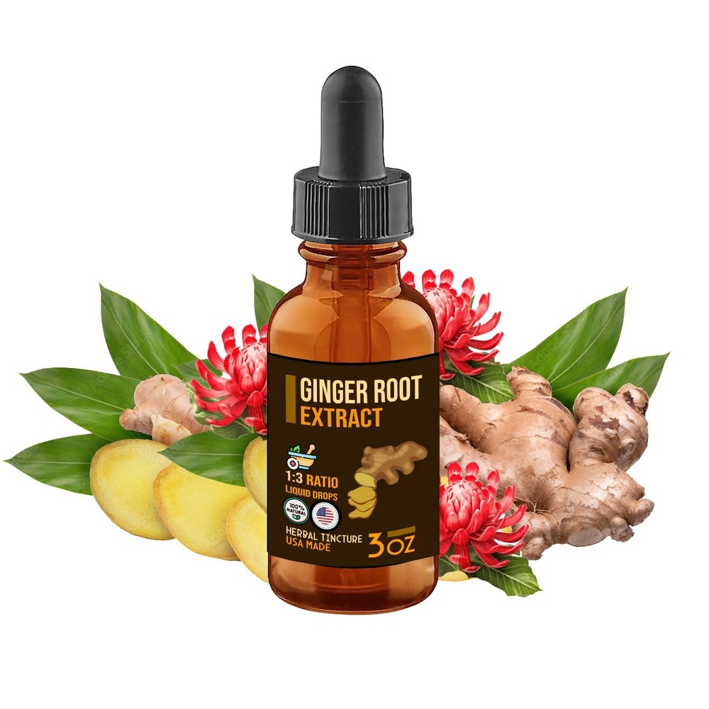 Ginger Root Extract Liquid Drops – Ginger Tincture – USA Made