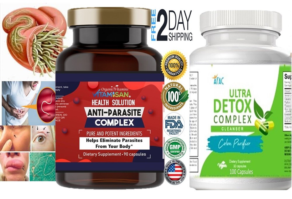 Parasite Cleanse & Detox Intestinal Herbal Dietary Capsule Pills Digestion 190cp