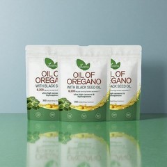 3pack oil de oregano en 300 capsulas con carvacrol timol black seed aceite 6000