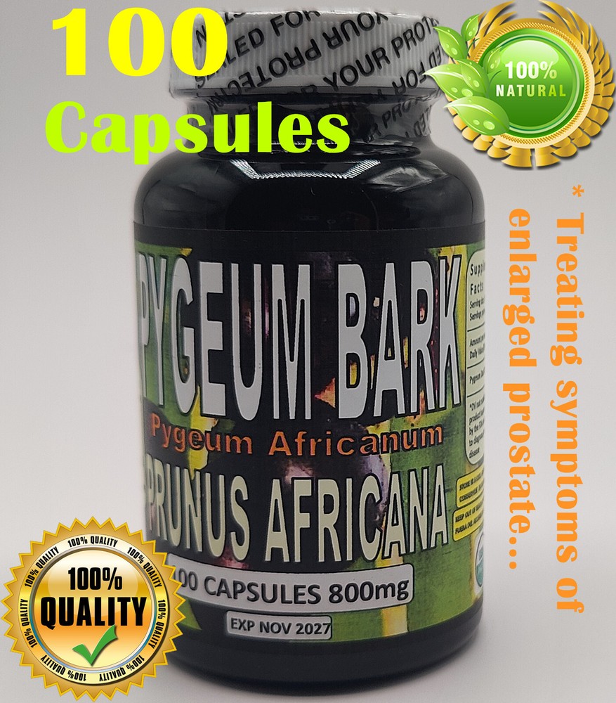 Pygeum/pygium bark 100 Capsules (pygeum Africanum)Enlaged prostate aid