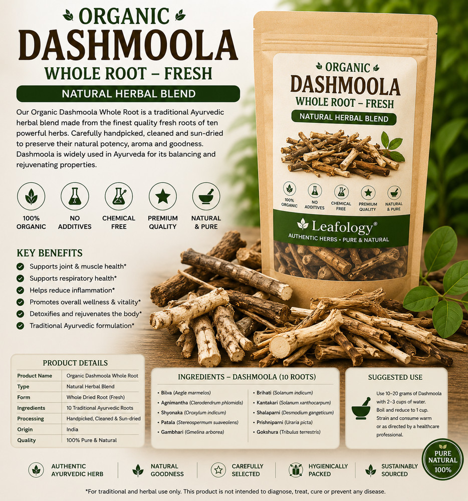 Organic Dashmoola Whole Root