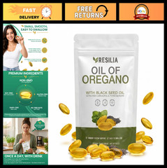 Oil of Oregano Softgels with Black Seed Oil – 60 Non-GMO, Gluten-Free, Soy-Free