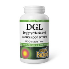 Natural Factors DGL Chewable – Digestive Support 180 Count (Pack of 1)