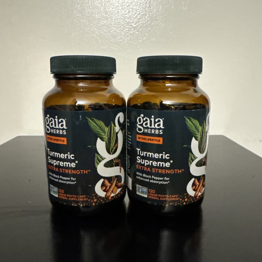 Gaia Turmeric Supreme, Extra Strength, 240 Vegan Liquid Phyto-Capsules