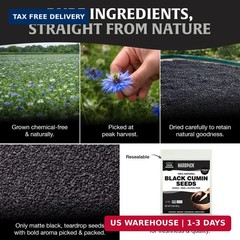 HANDPICK Black Cumin Seed (14oz) Pure Nigella Seeds – No Salt or Preservatives,