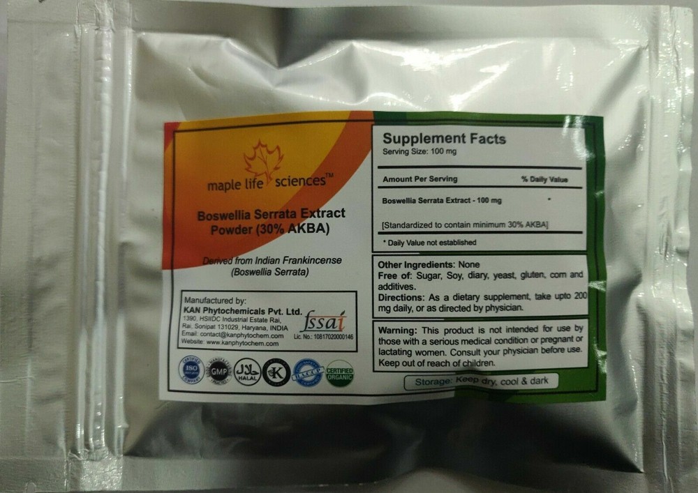 3 – Acetyl -11- keto – β Boswellic Acid AKBA 30% by HPLC Boswellia Serrata PE