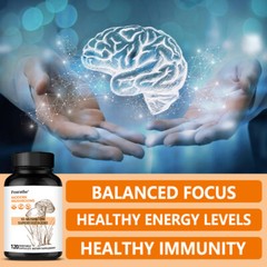 10x Mushroom Complex Supplement – Lions Mane, Reishi, Shiitake, Immune Capsule