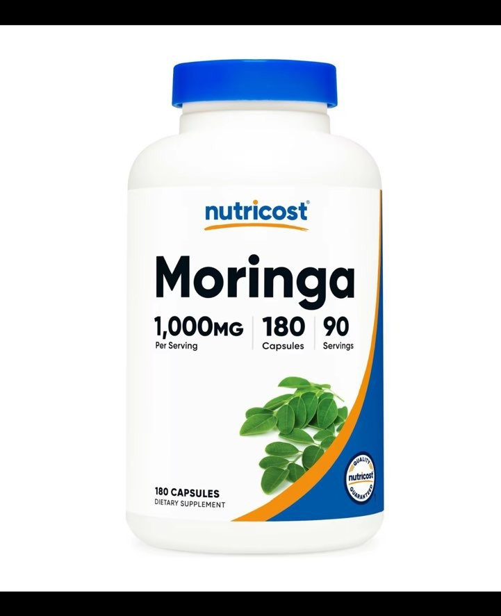 Nutricost Moringa Herb Dietary Supplement 1,000mg Capsules 180 Count