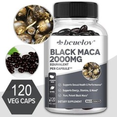 Black Maca Root 2000mg per caps (4:1 Extract) 120 Veggie Capsules