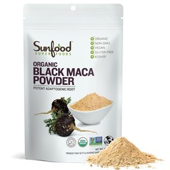 Organic Black Maca Powder – Raw Peruvian Superfood for Men & Women, 4 oz Bag