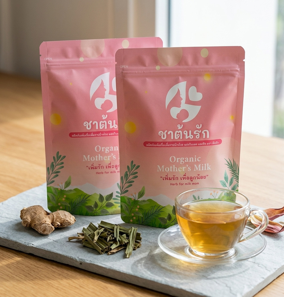 2 Packs Tonrak Thai Herbal Tea for Mothers Caffeine-Free Sugar-Free Drink