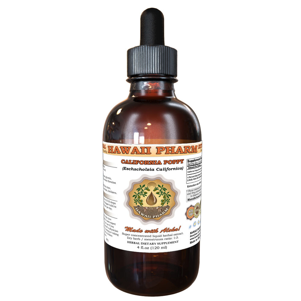 California Poppy (Eschscholzia Californica) Tincture. Alcohol-Based.