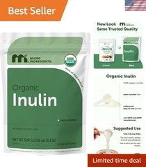 Organic Inulin FOS Fiber Powder, 1.1 lb | Quick Water-Soluble Prebiotic | Nat…