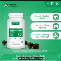 Ashwaganda Ksm-66 Gummy 1 Bottle Mixed Berry 🫐 Flavor 1 Month Supply