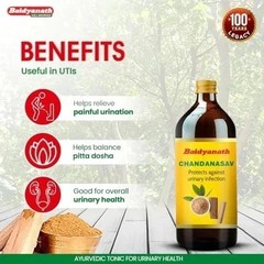 Baidyanath Chandanasav 450ml Ayurvedic For Urinary Wellness Pure Herbal Exp 2028