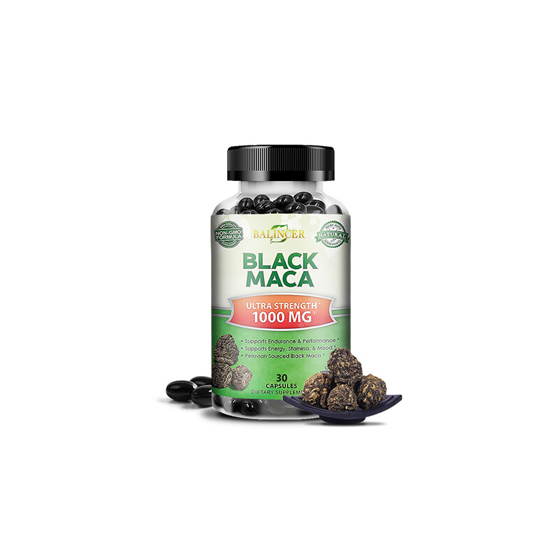 Black Maca Capsules, 1000mg, Enhance Sex Drive, Boost Performance 120 Capsules