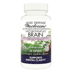 Host Defense Lion’s Mane Herbal Supplement for Brain Health 60 Capsules