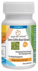 Green Coffee Bean Extract Capsules 55% Chlorogenic Acid Pure high quality CGA