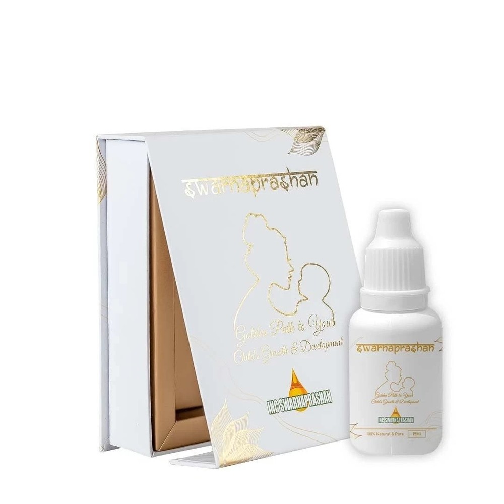 INC Swarnaprashan Drops 15ml, 24 Ct Pure Gold Extract for Kids W564